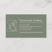 Green Sage Cream One Side Food Bakery Cook Visitekaartje (Voorkant)