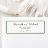 Green Sage Marble Elegant Modern Chic Wedding Etiket (Insitu)