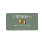 Green | Sage Smudge Stick productlabels Etiket (Voorkant)