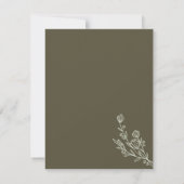 Green Sage Soft Bouquet Herfst Boho Botanical Bedankkaart (Achterkant)