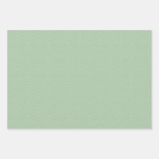 Green Same Komon (kleinschalig) Inpakpapier Vel (Voorkant 2)