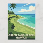 Green Sand Beach Hawaii Reizen Briefkaart (Voorkant)