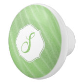 Green Sand Ripples Monogram Ceramic Pull Keramische Knop (Rechts)