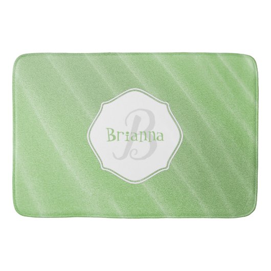 Green Sand Ripples Personalized Bath Mat (Voorkant)