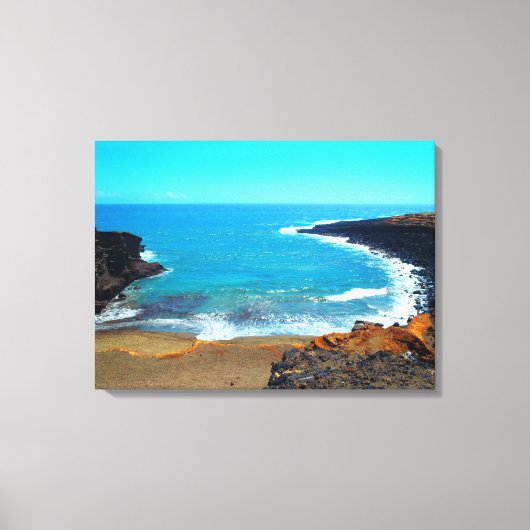 Green Sands Beach groot eiland Hawaii canvas print (Voorkant)