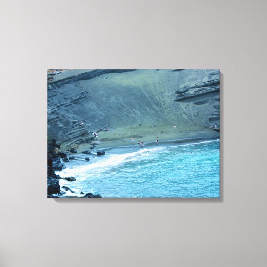 Green Sands Beach Hawaii Ingewikkeld Canvas (Voorkant)