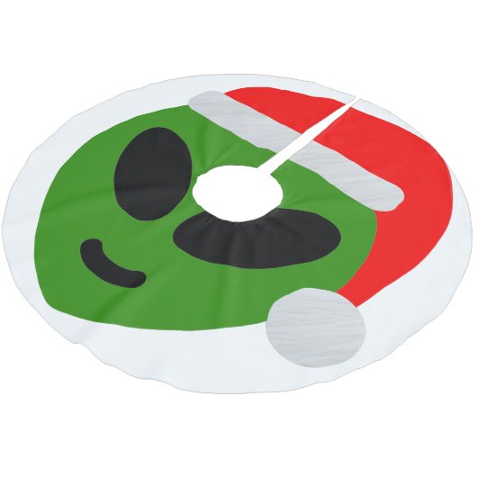 green santa alien emoji kerstboom rok (Gekanteld)
