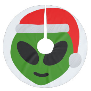 green santa alien emoji kerstboom rok