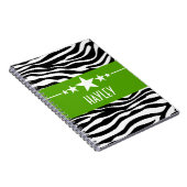 Green Sassy Star Zebra Carnet (Côté Droit)