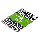 Green Sassy Star Zebra Carnet (Côté gauche)
