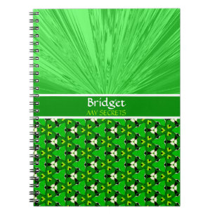Green Satin & Ivy My Secrets Journal personnalisé