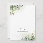 Green Save The Date avec Carte photo (Dos)
