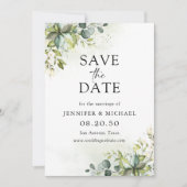 Green Save The Date Card (Devant)