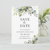 Green Save The Date Cards (Debout devant)