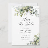 Green Save The Date Cards (Devant)