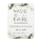 Green Save the Date Magnet Card (Vertical)