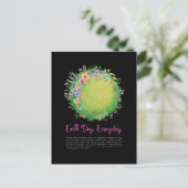 Green Save the Planet Jour des terres Carte postal (Debout devant)