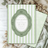 Green Scallop Baby shower Uitnodiging