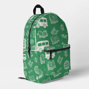 Green School Doodle Bedrukte Rugzak