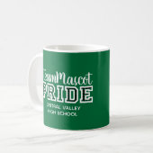 Green School Pride Mascotte Nom du café Mug (Devant gauche)