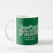 Green School Pride Mascotte Nom du café Mug (Gauche)