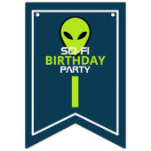 Green Sci-fi Alien, Birthday Vlaggetjes (Derde vlag)