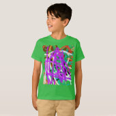 Green Scribble Street Art Kinder Shirt (Voorkant volledig)