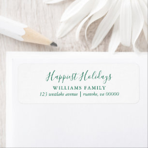 Green Script Typografie kerst Etiket