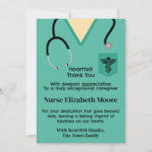 Green Scrubs Nurse Carte de remerciements (Devant)