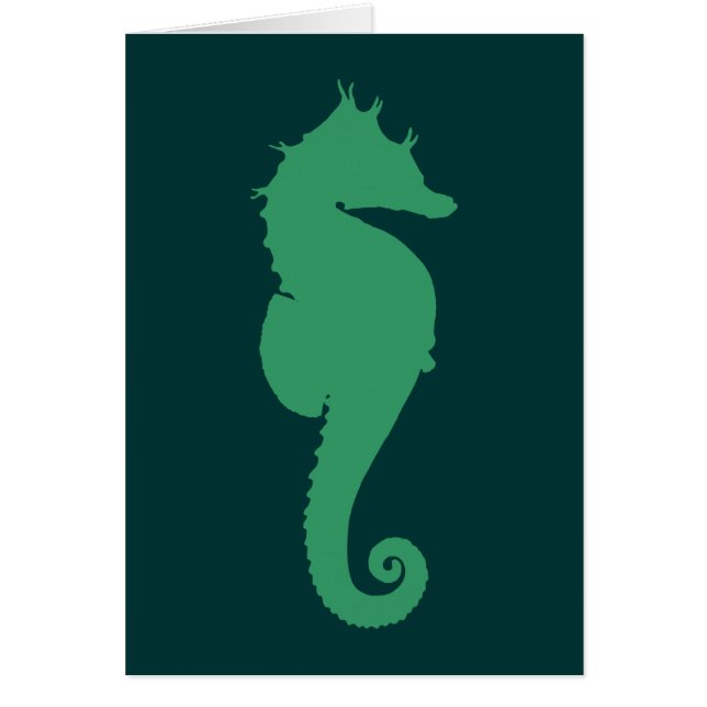 Green Seahorse Silhouette (Voorkant)