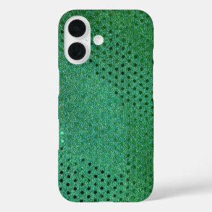 Green Sequin Shimmer iPhone 16 Hoesje