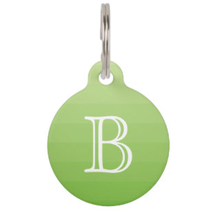 Green Shades Monogram Initiaal Huisdierpenning