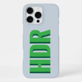 Green Shades Shadow Monogram pattern with Name iPhone Hoesje (Achterkant)