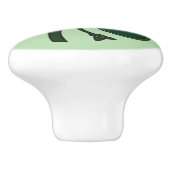 Green Shamrock 2025 Keramische Knop (Zijkant)