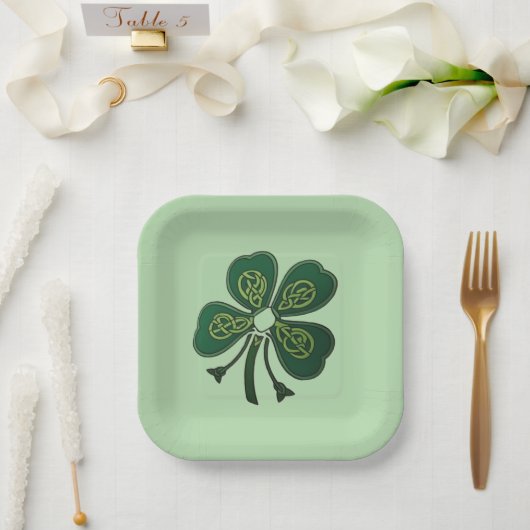 Green Shamrock 2025 Papier Bord (Huwelijk)