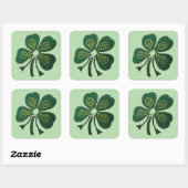 Green Shamrock 2025 Vierkante Sticker (Vel)