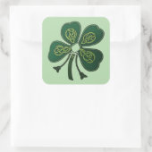 Green Shamrock 2025 Vierkante Sticker (Tas)
