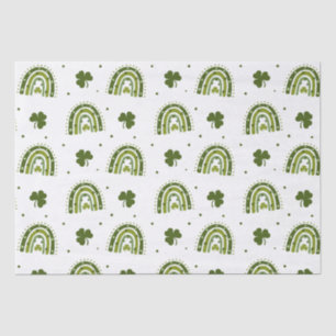 Green Shamrock Boho Rainbow St.Patrick's Day Tissuepapier
