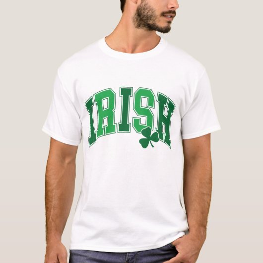 Green Shamrock Clover Irish St Patricks Day T-shirt (Voorkant)