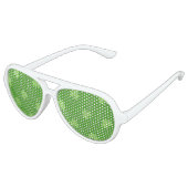 Green Shamrock Clover Pattern Saint Patricks Day Aviator Zonnebril (Gekanteld)