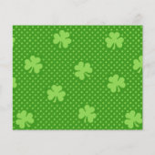 Green Shamrock Clover Pattern Saint Patricks Day Flyer (Voorkant)