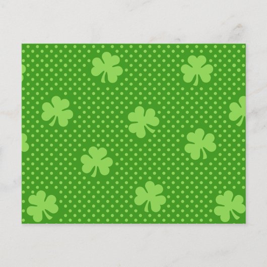 Green Shamrock Clover Pattern Saint Patricks Day Flyer (Voorkant)