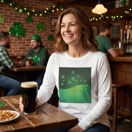Green Shamrock Clover St Patrick’s Day Luck T-shirt