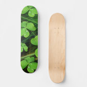 Green Shamrock Clover St Patrick's Day Skateboard (Voorkant)