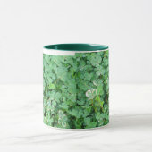 Green Shamrock Coffee Mok (Midden)