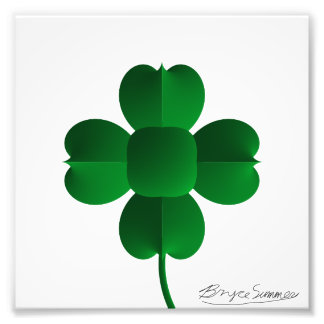 Green Shamrock Foto Afdruk