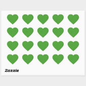 Green Shamrock Glitter Hart Sticker (Vel)