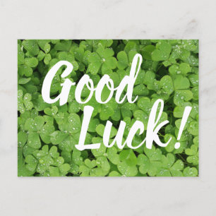 Green Shamrock Good Luck-groetenkaart Briefkaart