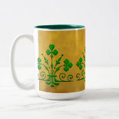 Green Shamrock Gothic Icon Coffee Mok (Links)