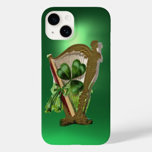 GREEN SHAMROCK HARP green Case-Mate iPhone Case (Achterkant)